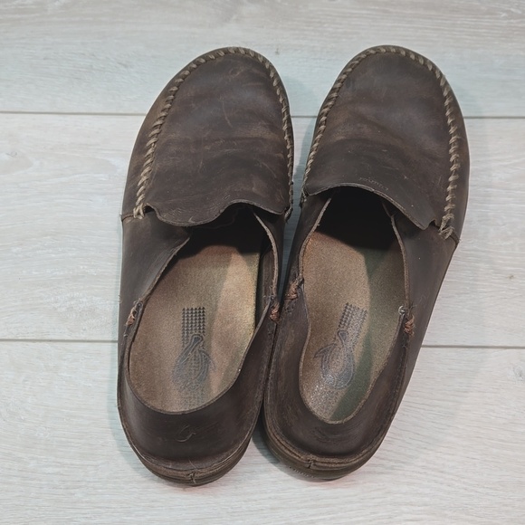 Olukai Mens Akahai Leather Loafer Slip on shoes sz 11.5 main image 4
